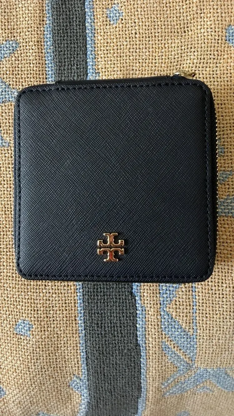 Tory Burch Jewelry Case, Emerson NWT Zip Around, Saffiano leather